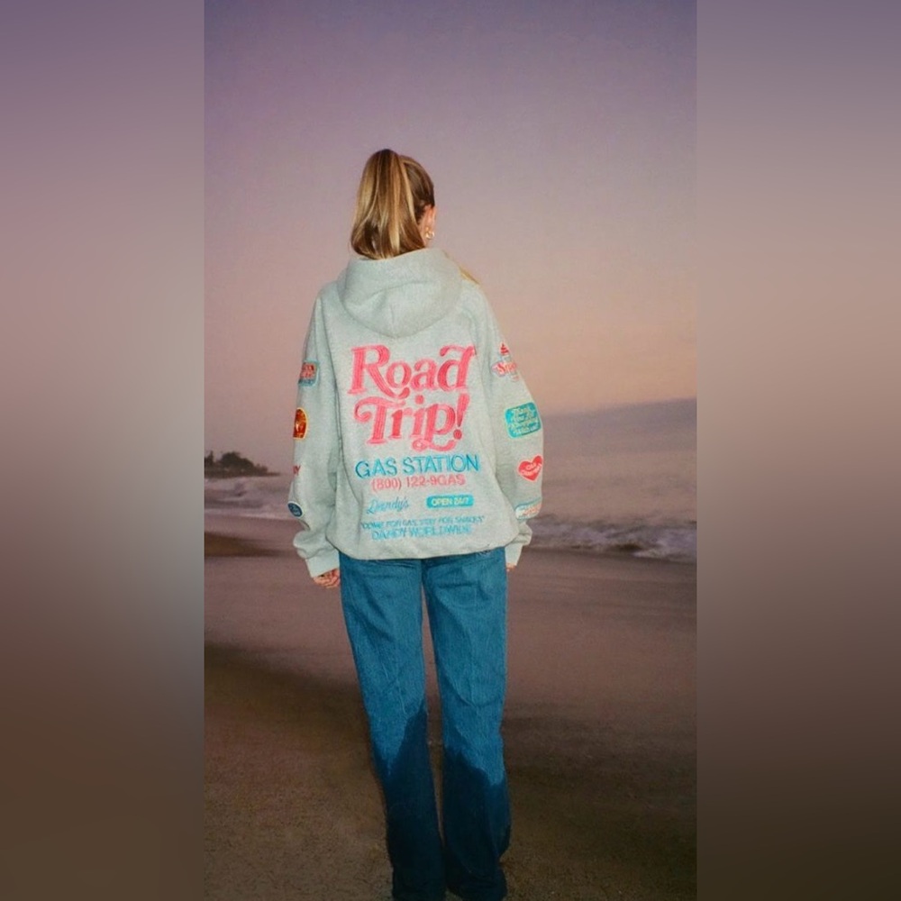 Dandy worldwide Road Trip Oversized Lux Hoodie Heather Large
